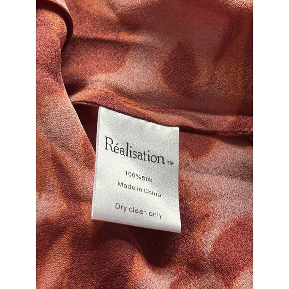 Realisation Par XL The Gia Maxi Dress Havana Red 100% Silk - Picture 9 of 16